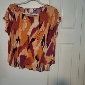Women's Multicolor Abstract Top